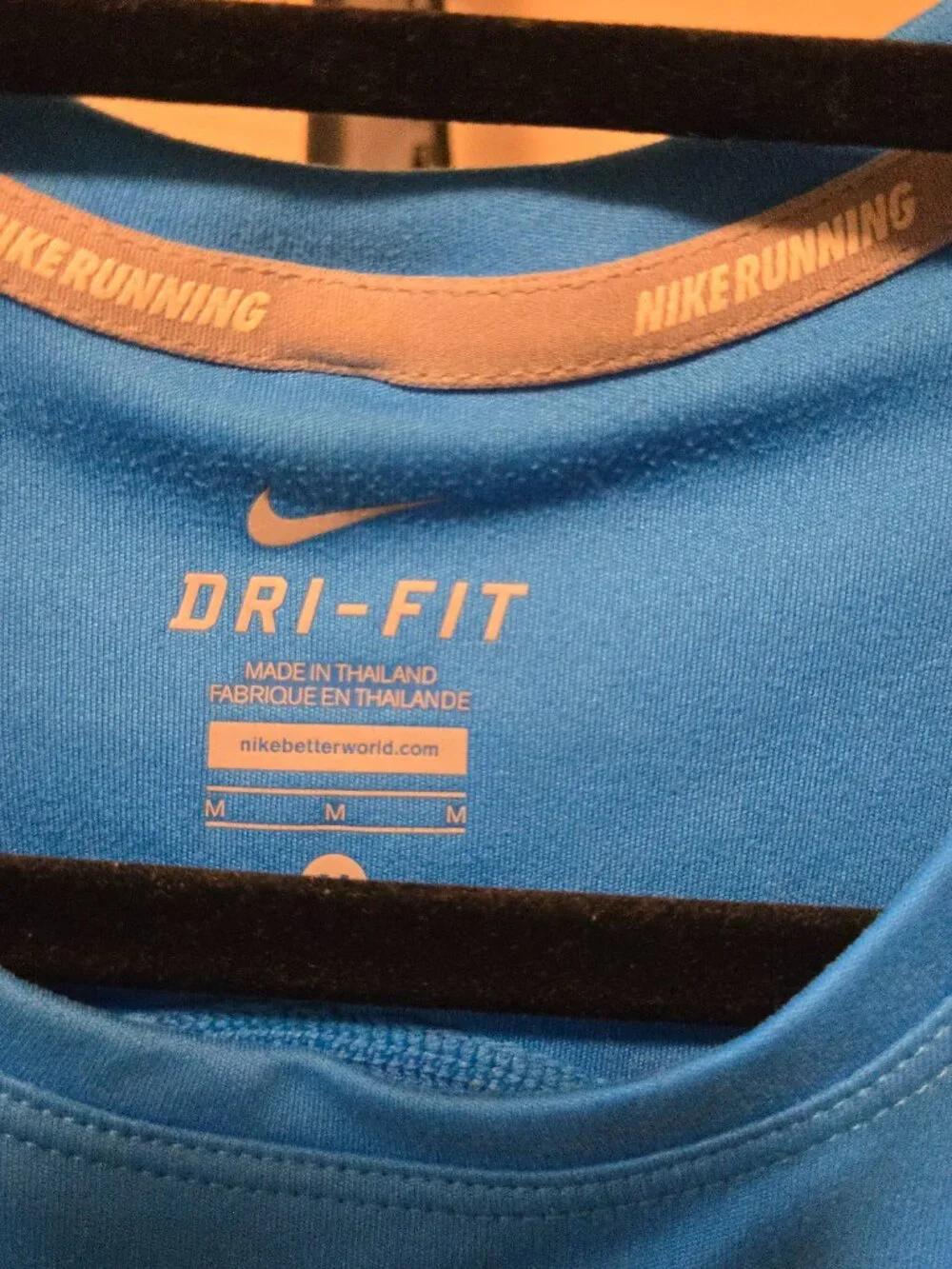 Nike Men’s Dri-FIT Miler Running Tank Top Blue Size M Thailand